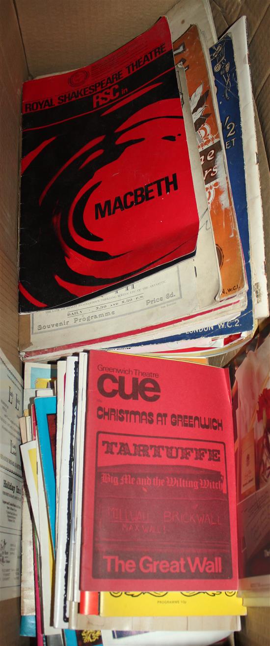 Theatre programmes post-war productions, approx 70(-)